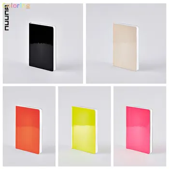 Блокнот Nuuna Dot Grid премиум-класса ярких неоновых цветов, в обложке из гладкой металлизированной кожи, 176 страниц бумаги премиум-класса.