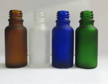 20 мл матовой зеленой / синей / коричневой / прозрачной стеклянной бутылки эфирного масла сыворотка жидкий комплекс восстанавливающий пакет косметическая упаковка для ухода за кожей
