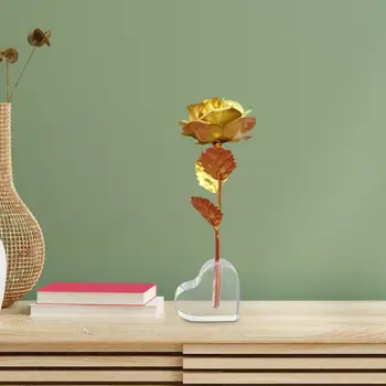 Акриловая ваза для цветов в форме сердца, Прозрачные цилиндрические вазы, Эстетичная Акриловая ваза, Прозрачная ваза для цветов для ресторана, офиса, дома