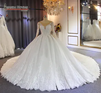 пышное бальное платье de soiree longue, свадебное платье с роскошным длинным шлейфом
