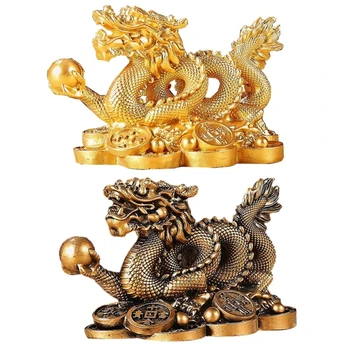 Микро-ландшафтные украшения Golden Dragon Для украшения дома, офисного стола