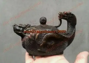 Латунная Бронзовая статуя в винтажном стиле, Счастливый дракон, черепаха, курильницы для благовоний / Кадило