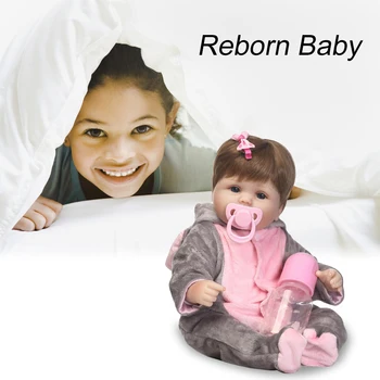 Реалистичный мини-возрожденный ребенок, Прекрасный реалистичный ребенок, играющий во сне с тряпичной куклой
