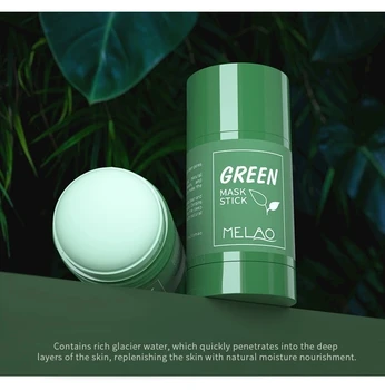 Маска-стик из Зеленого Чая для ухода за кожей Organic blackhead Remove Melao Skin Repair Грязевая Маска От Прыщей Clay Mask Stick 40gFor Для женщин