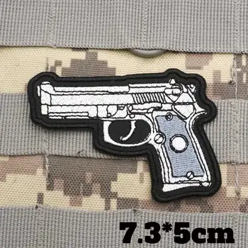 Пистолет типа 92, военно-тактические нашивки с вышивкой, Нарукавная повязка, Значок на рюкзаке с крючком для одежды