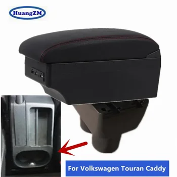 Для Volkswagen VW Touran Caddy Коробка Подлокотника Центральная Консоль Подлокотник Для Локтя Коробка Для Хранения Содержимого Центрального Магазина с Интерфейсом USB Подстаканник