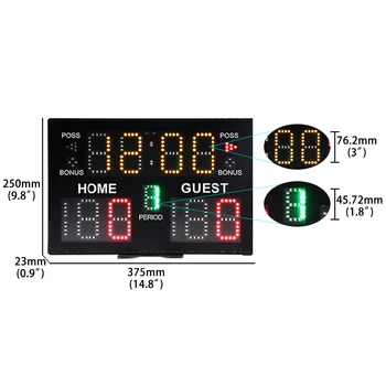 Настольное цифровое светодиодное табло для баскетбола, волейбола, тенниса, бокса Настольное цифровое светодиодное табло для баскетбола, волейбола, тенниса, бокса 3