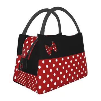 Утепленная сумка для ланча с персонажем мультфильма Минни для женщин, Сменный милый термохолодильник из аниме, Ланч-бокс для пикника, путешествия