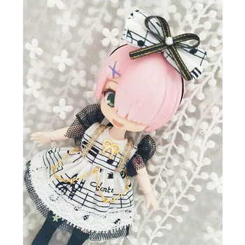 1 комплект Милой музыкальной ноты 1/12 Кукольное платье Obitsu 11 + головные уборы Одежда для OB11 Аксессуары для кукольной одежды OB 11